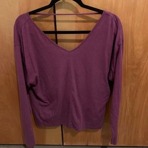 PrAna long sleeved top front and back V neck - M